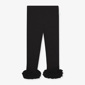 Brand New Never Worn Posh Peanut Cha Cha Leggings Ribbed Sz 3T/4T Black